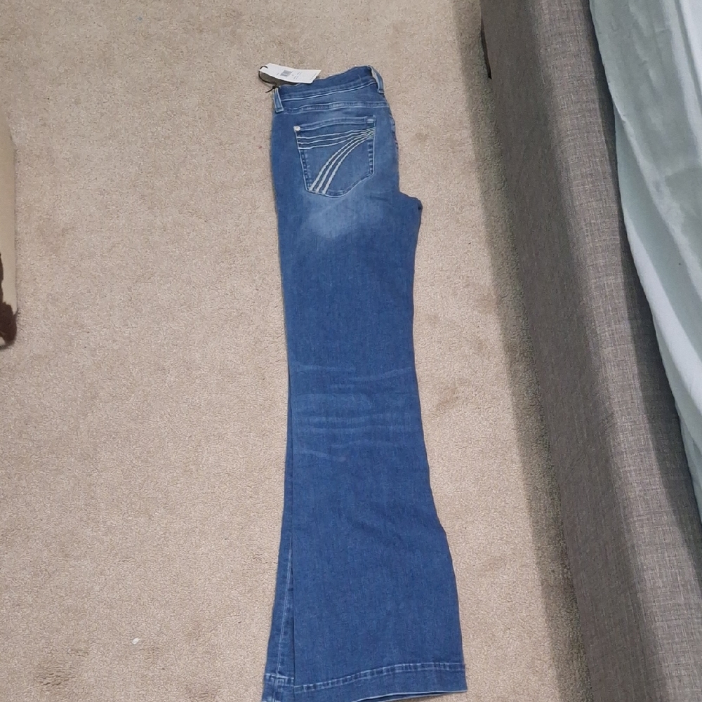 7 For All Mankind Blue Flare Jeans